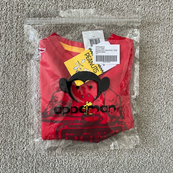 NWT Appaman X Peanuts Red Woodstock Long Sleeve Tee Size: 3T - Picture 5 of 7
